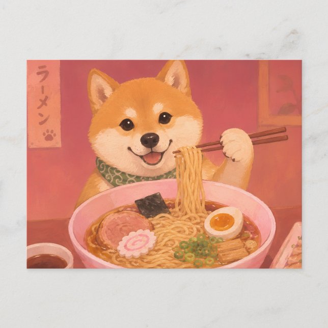 Ramen dog postcard (Front)