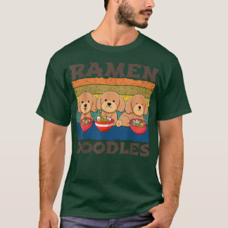 Ramen Doodles, Retro Japanese Anime For Men Women, T-Shirt