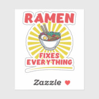 Ramen Fixes Everything - Funny Ramen Quote Design