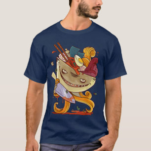 Ramen  Food Monster tshirt Kawaii Anime Tee Japane
