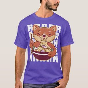 Ramen - Fox Eating Ramen Noodles T-Shirt