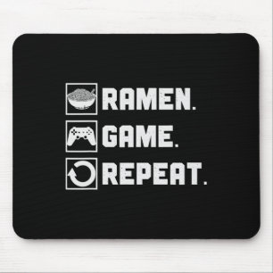 Ramen Game Repeat Noodle Video Games Console Gamer Mouse Pad