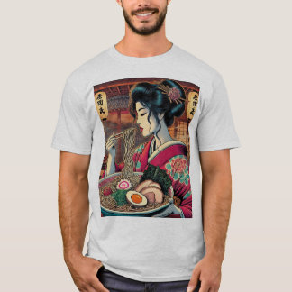 Ramen & Geisha - Ukiyo-e Style Art" T-Shirt