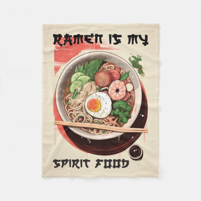 Ramen Is My Spirit Food Cozy Blanket (Front)