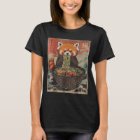 Ramen Japanese Graphic Tees Red Panda Anime Shirts
