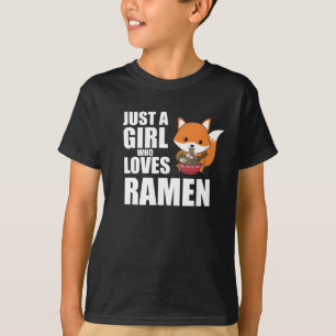 Ramen Japanese Noodle Cute Fox Eats Ramen T-Shirt