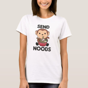 Ramen Japanese Noodles Sweet Monkey Eats Ramen T-Shirt