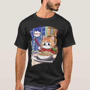 Ramen Kawaii Cat Anime  T-Shirt