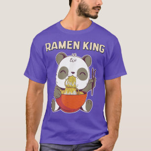 Ramen King Anime Noodles Kawaii Japanese Panda Ske T-Shirt