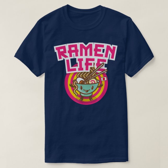 Ramen Life Kawaii Anime Japanese  T-Shirt (Design Front)