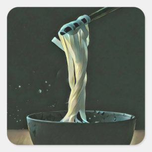 Ramen lover artwork square sticker