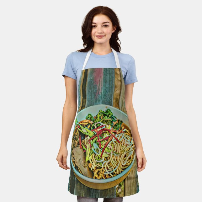 Ramen lover gift apron (Worn)