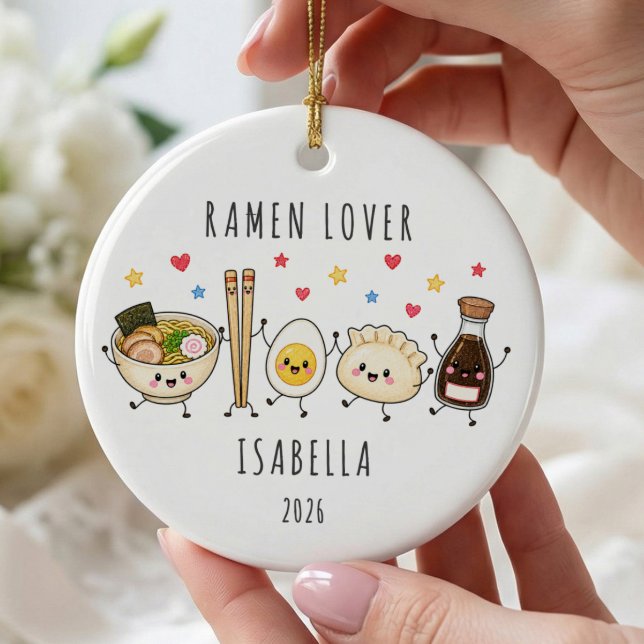 Ramen Lover Personalized Ornament (Creator Uploaded)