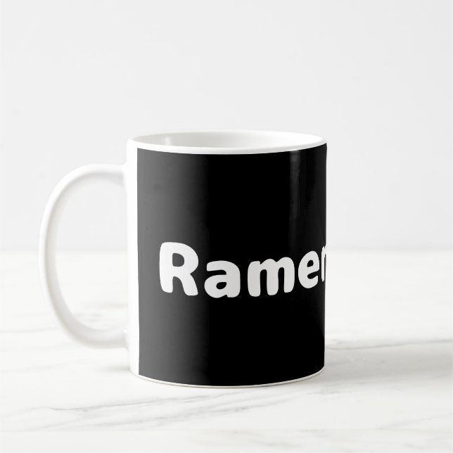 Ramen Lover - White Writing Coffee Mug (Left)