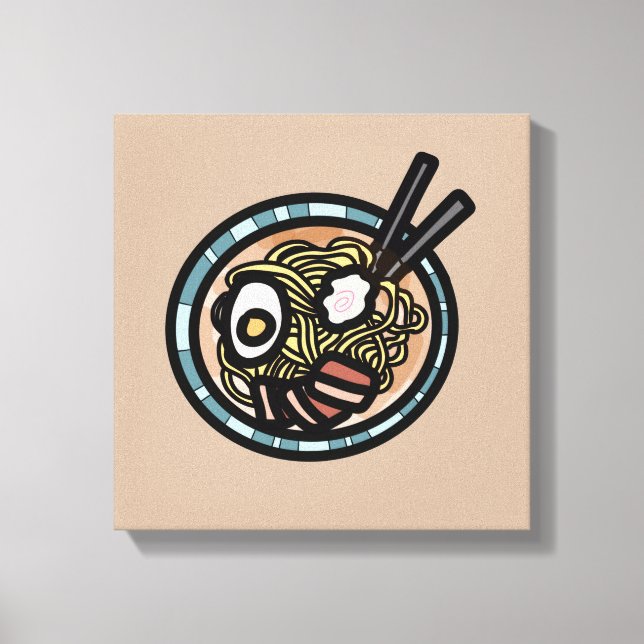 Ramen lovers cute Japanese Canvas Print (Front)