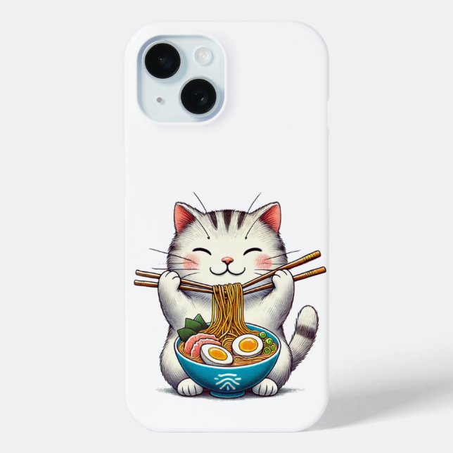 Ramen loving cat Case-Mate iPhone case (Back)