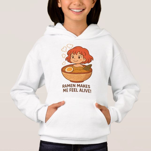 Ramen Makes Me Feel Alive Funny Noodle Lover (Devant)