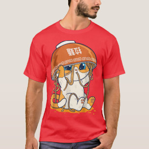 Ramen Neko Cat Eating Noodles Japanese Food Anime  T-Shirt