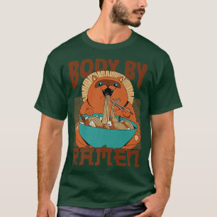 Ramen Noodle Bowl Love Japanese Kawaii Cat Body By T-Shirt