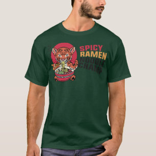 Ramen Noodle Bowl Love Japanese Kawaii Tiger Spicy T-Shirt