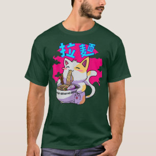 Ramen Noodle Cat Kitty Kitten Feline Men Women Boy T-Shirt