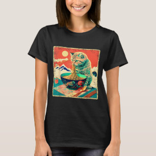 Ramen Noodle Cats Outfit Japanese Bible Verse T-Shirt