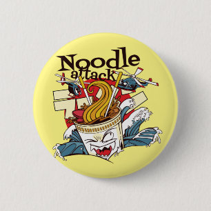 Ramen Noodle Cup Design 2 Inch Round Button