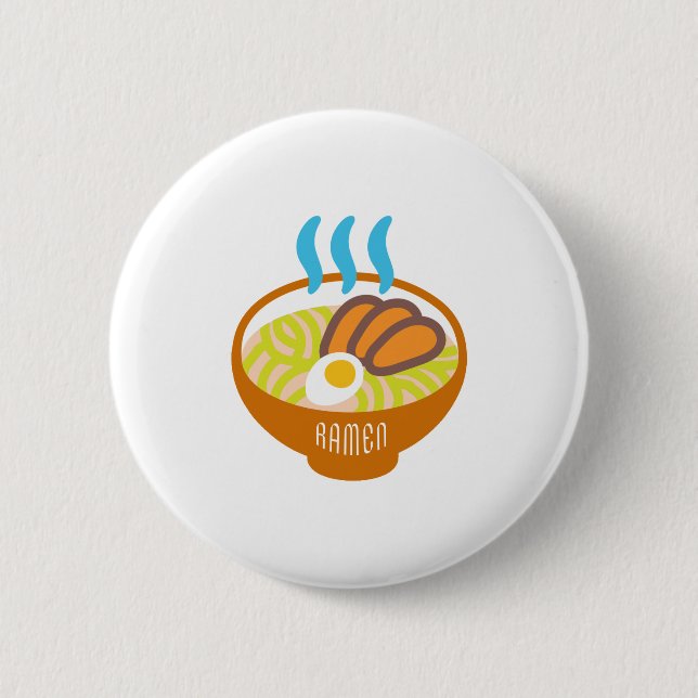 Ramen noodles 2 inch round button (Front)
