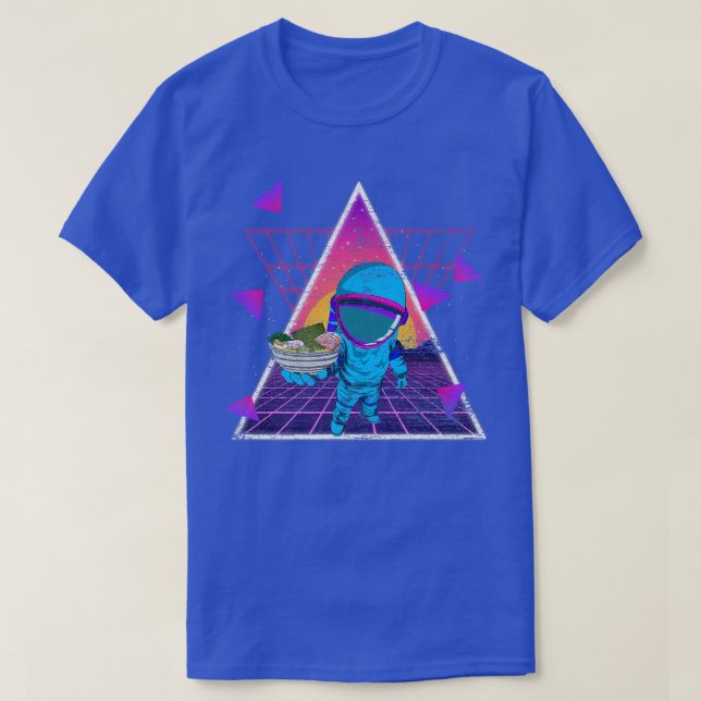 Ramen Noodles 90s Art Esthetic Vaporwave Astronau T-Shirt (Design Front)