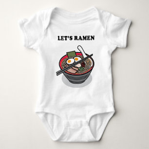 Ramen noodles baby bodysuit
