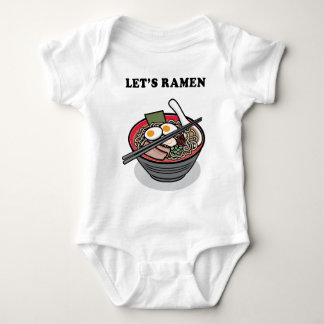 Ramen noodles baby bodysuit