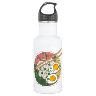 Ramen Noodles Bowl Japanese Food Restaurant Foodie 532 Ml Water Bottle