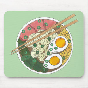 Ramen Noodles Bowl Japanese Food Restaurant Foodie Mouse Pad