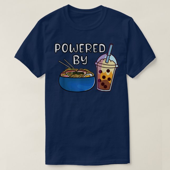 Ramen Noodles Bubble Tea Tapioca Milk Kawaii Boba  T-Shirt (Design Front)