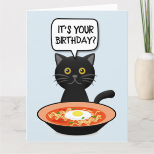 RAMEN NOODLES CAT OVERSIZED BIRTHDAY CARD