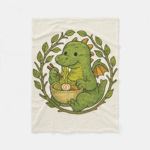 Ramen Noodles Dinosaur Foodie Humour Dinosaurs Fleece Blanket