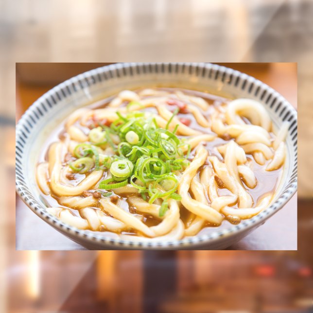 Ramen Noodles Top View Restaurant Picture Advert 2 Window Cling (Sheet 2)