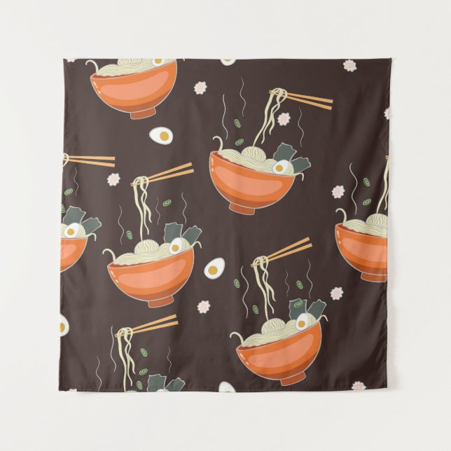 Ramen Noodles: Vintage Graphics Tapestry (Front)