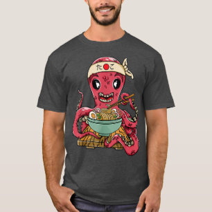 Ramen Octopus Chef Japanese Noodles Octopus Anime  T-Shirt