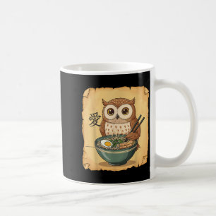 Ramen Owl Noodle Kawaii Lover Japanese Funny Graph Coffee Mug