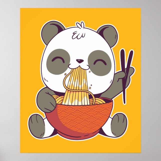 Ramen Panda Cute Poster (Front)
