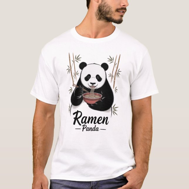 Ramen Panda Noodle Lover  T-Shirt (Front)
