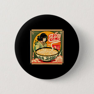 Ramen Retro Sushi Vintage Anime Style Japanese  2 Inch Round Button