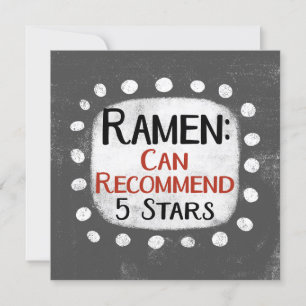 Ramen Review 5 étoiles Carte de voeux