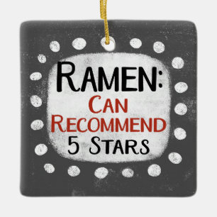 Ramen Review 5 Stars Ornament