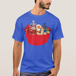 Ramen Sculls 4th Of July American Flag Usa 1442 T-Shirt