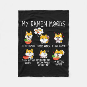 Ramen Shiba Inu Dog Lover Japanese Noodles For Men Fleece Blanket