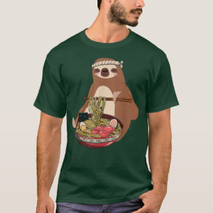 Ramen Sloth Kawaii Anime Japanese Food Gifts Girls T-Shirt