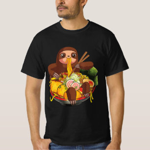 Ramen Sloth Kawaii Anime Japanese Food Gifts Kids  T-Shirt
