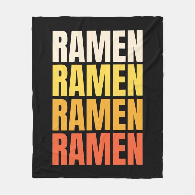 Ramen text design fleece blanket (Front)